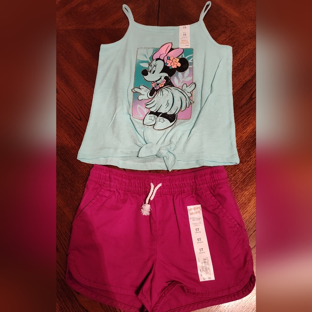 NWT 5T jumping beans shorts outfit